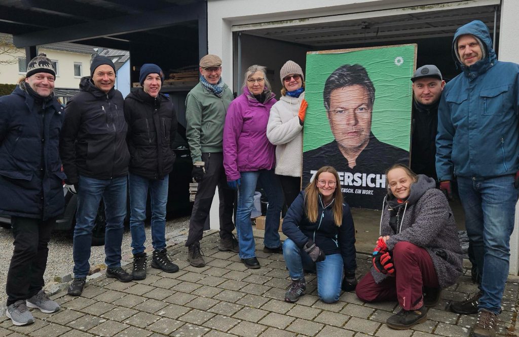 Gruppenbild vom Winterwahlkampf in FFB